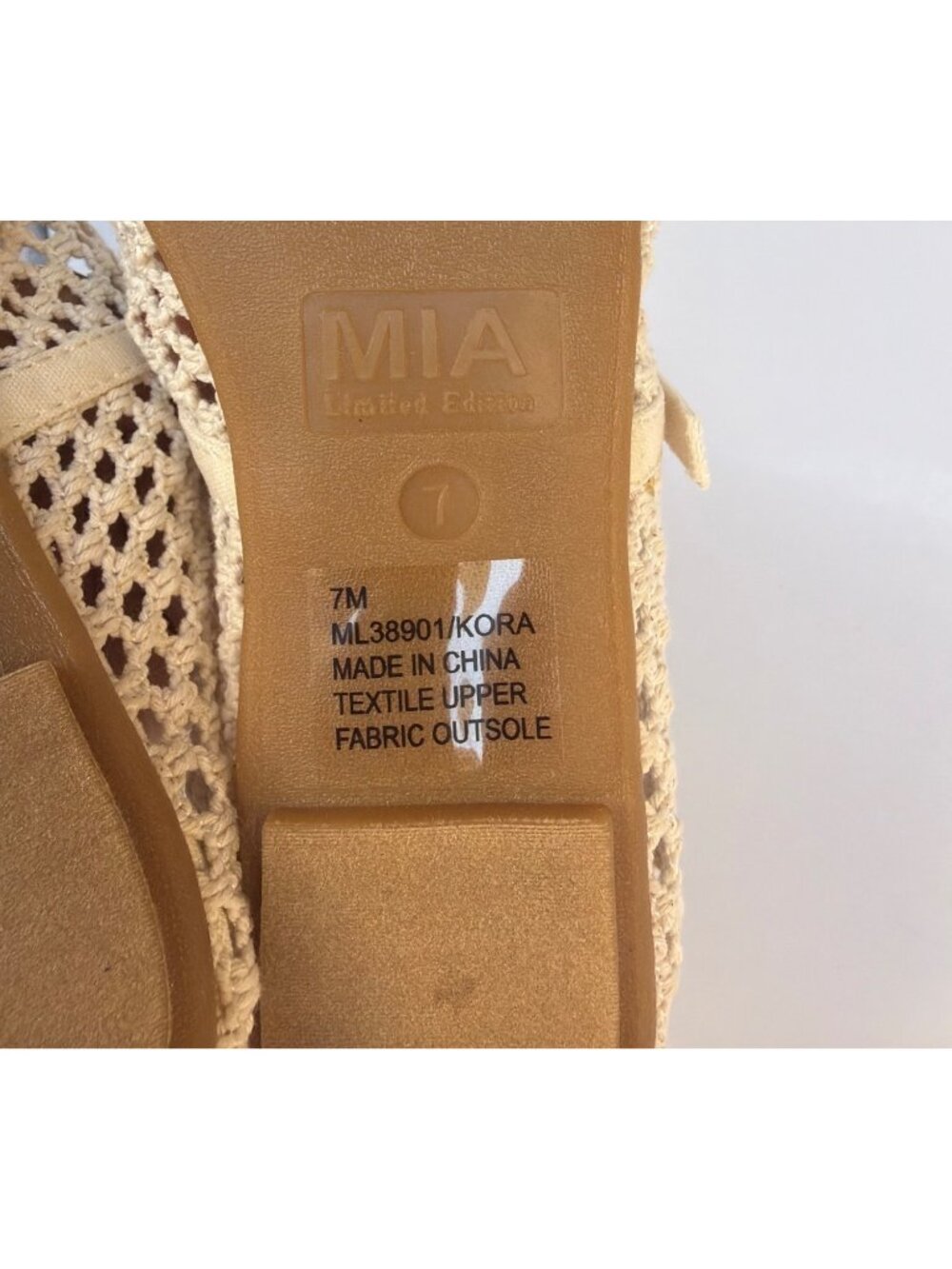 MIA Kora Mary Janes Natural Ivory Flats Size 7 - Picture 7 of 8